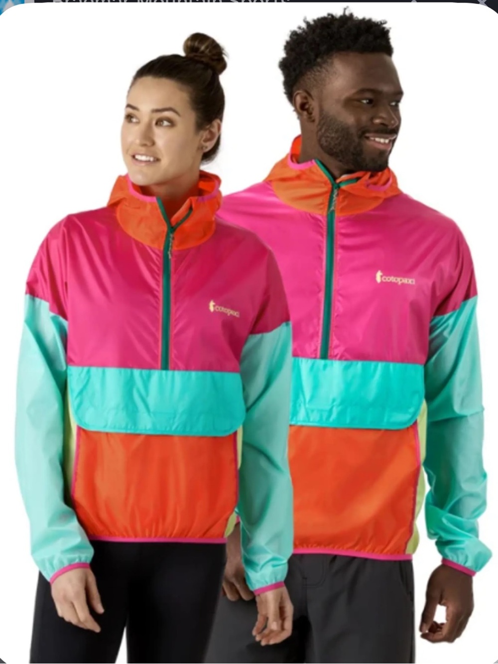 Cotopaxi Teca Half-Zip Windbreaker Jacket Packable Multicolor Hooded  Size XL